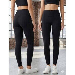 Tahari Black Pull On Leggings Pants Women's Size L Large Ponte Bi-Stretch Slim